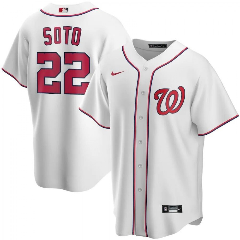 Men's Washington Nationals Juan Soto #22 White Home 2020 Replic Jersey-Pro Kit Vault | Brand New 26/27 Sports Jerseys
